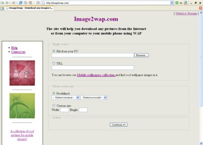 Image2wap.com 1.0 screenshot Image2wap.com 1.0 screenshot