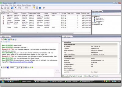 Live chat software 3.2.6 screenshot