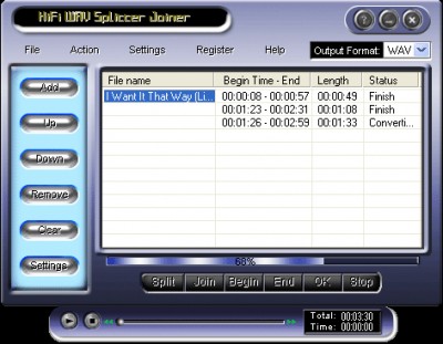 ! WAV Splitter Joiner 1.70 screenshot ! WAV Splitter Joiner 1.70 screenshot