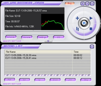 ! WMA Recorder Joiner 1.10 screenshot