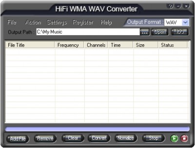 ! WMA WAV Converter 1.30 screenshot