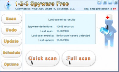 1-2-3 Spyware Free 4.5 screenshot 1-2-3 Spyware Free 4.5 screenshot