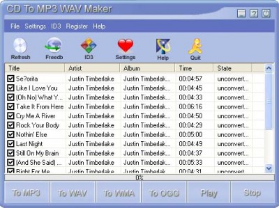 #1 CD to MP3 WAV Maker 1.04 screenshot