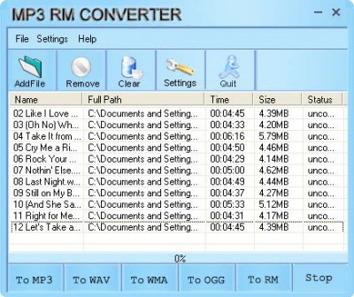 #1 MP3 RM Converter 1.00 screenshot #1 MP3 RM Converter 1.00 screenshot