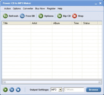!1 Power CD to MP3 Maker 1.00 screenshot !1 Power CD to MP3 Maker 1.00 screenshot