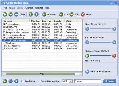 !1 Power MP3 Cutter Joiner 1.00 screenshot !1 Power MP3 Cutter Joiner 1.00 screenshot