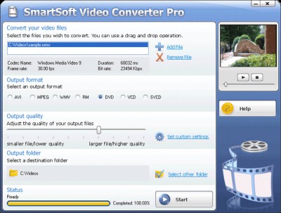 #1 SmartSoft Video Converter Pro 2.6 screenshot #1 SmartSoft Video Converter Pro 2.6 screenshot