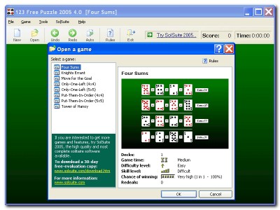 123 Free Puzzle - Card Games Collection 4.0 screenshot