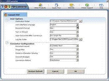 123PDFConverter: PDF Conversion Software 3.0 screenshot