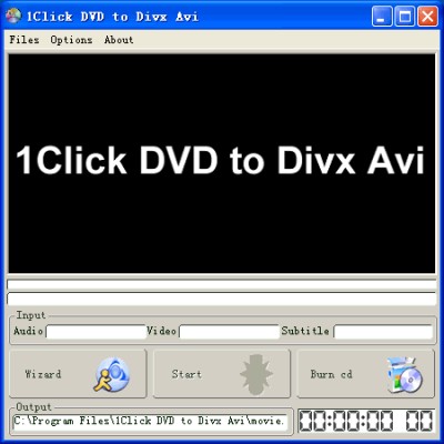 1Click DVD to Divx xVid Avi 1.21 screenshot 1Click DVD to Divx xVid Avi 1.21 screenshot
