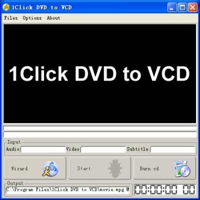 1Click DVD to VCD 2.08 screenshot 1Click DVD to VCD 2.08 screenshot