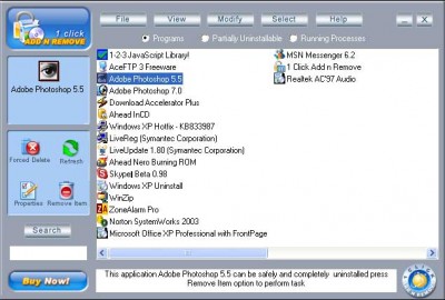 1ClickAddnRemove Installer Uninstaller 1.5 screenshot 1ClickAddnRemove Installer Uninstaller 1.5 screenshot