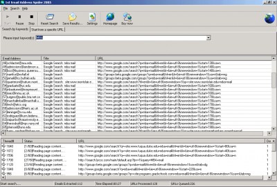1st Email Address Spider 2006 5.77 screenshot