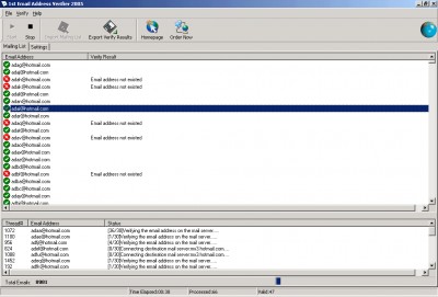 1st Email Address Verifier 2005 1.40 screenshot 1st Email Address Verifier 2005 1.40 screenshot