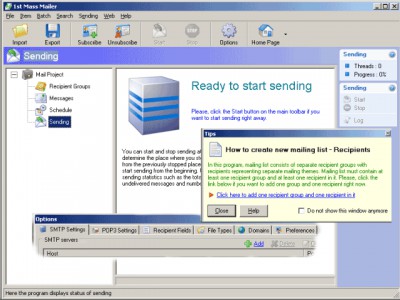1st Mass Mailer 3.22 screenshot 1st Mass Mailer 3.22 screenshot