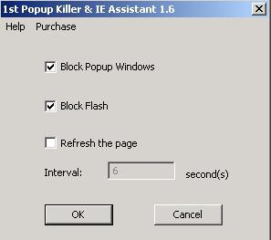 1st Popup Killer & IE Assistant 1.6 screenshot