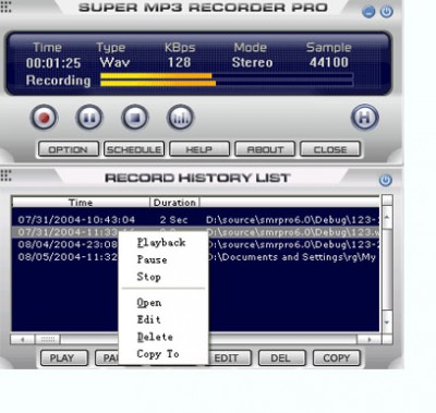 1st Super Mp3 Recorder 6.5 screenshot 1st Super Mp3 Recorder 6.5 screenshot