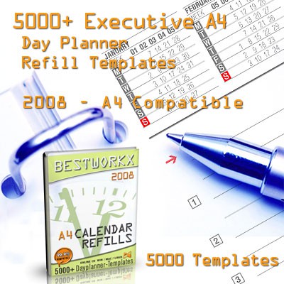 2007 Executive Calendar Refill Templates 8.5x11-US- screenshot