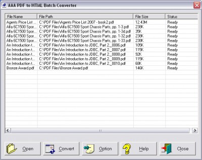 3A PDF to HTML Batch Converter 2.0 screenshot 3A PDF to HTML Batch Converter 2.0 screenshot