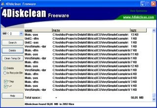 4Diskclean Freeware 2.0 screenshot