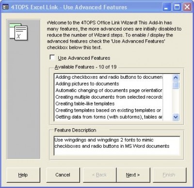 4TOPS Access to Excel Mail Merge XP/03 5.0 screenshot 4TOPS Access to Excel Mail Merge XP/03 5.0 screenshot