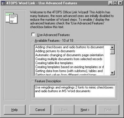 4TOPS Access to Word Mail Merge XP/03 5.0 screenshot 4TOPS Access to Word Mail Merge XP/03 5.0 screenshot