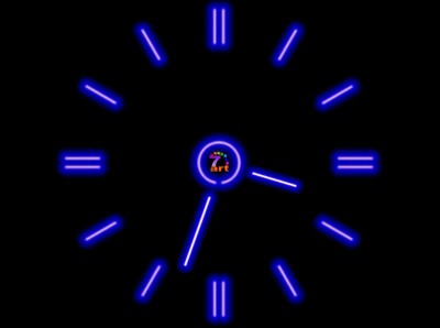7art Fluorescent Clock ScreenSaver 1.1 screenshot 7art Fluorescent Clock ScreenSaver 1.1 screenshot