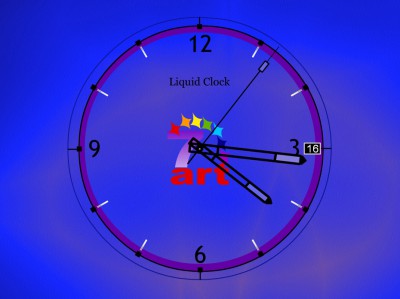 7art Liquid Clock ScreenSaver 1.1 screenshot 7art Liquid Clock ScreenSaver 1.1 screenshot