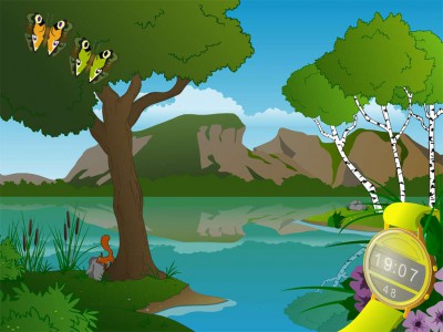7art River Clock ScreenSaver 1.5 screenshot