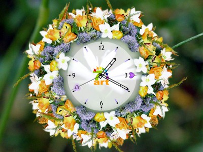 7art White Flower Clock ScreenSaver 1.1 screenshot 7art White Flower Clock ScreenSaver 1.1 screenshot