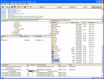 9.95 FTP 2.1.4 screenshot 9.95 FTP 2.1.4 screenshot