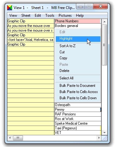 A - M8 Free Multi Clipboard 11.09.00 screenshot