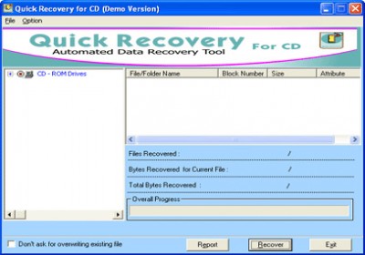 A Data Recovery Software - QR for CD 1.0 screenshot A Data Recovery Software - QR for CD 1.0 screenshot