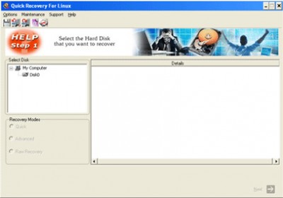 A Data Recovery Software- QR for Linux (ReiserFS) 12.4 screenshot