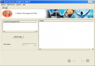A Data Recovery Software- QR for RAID 0 1.09 screenshot