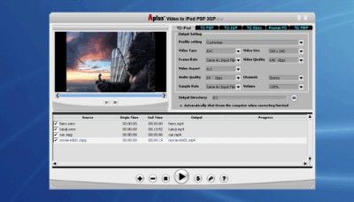 A plus Video to iPod PSP 3GP 4.52 screenshot A plus Video to iPod PSP 3GP 4.52 screenshot