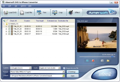 A-soft DVD to iPhone Converter 1.1.0 screenshot A-soft DVD to iPhone Converter 1.1.0 screenshot