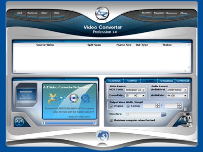 A-Z Video Converter Profession 7.22 screenshot A-Z Video Converter Profession 7.22 screenshot