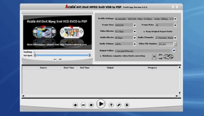 AALA - MPEG AVI to PSP 40.5.902 screenshot AALA - MPEG AVI to PSP 40.5.902 screenshot