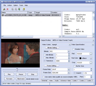 Aayasa VOB to MP4 Converter 5.6.4.1218 screenshot Aayasa VOB to MP4 Converter 5.6.4.1218 screenshot