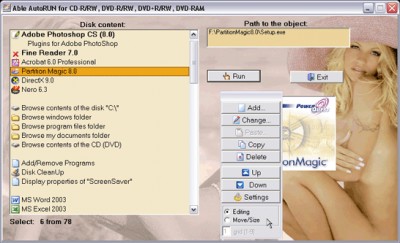 Able AutoRUN 4.5 screenshot