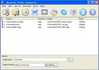 Absolute Video Converter 2.7.1 screenshot Absolute Video Converter 2.7.1 screenshot