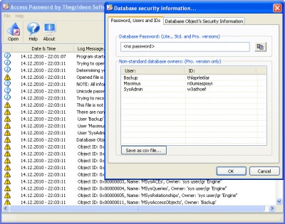 Access Password (TSAP) 2.0 screenshot