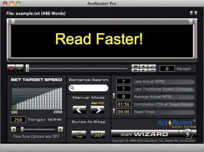 AceReader Pro (For Mac) 5.0 screenshot