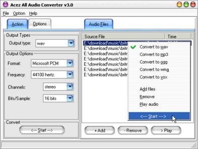 Acez All Audio Converter 3.0.2 screenshot Acez All Audio Converter 3.0.2 screenshot