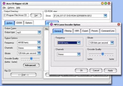 Acez CD Ripper 2.2.5 screenshot