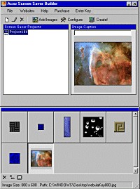 Acez Screen Saver Builder 2.3 screenshot Acez Screen Saver Builder 2.3 screenshot