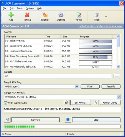 ACM Converter 1.0 screenshot ACM Converter 1.0 screenshot