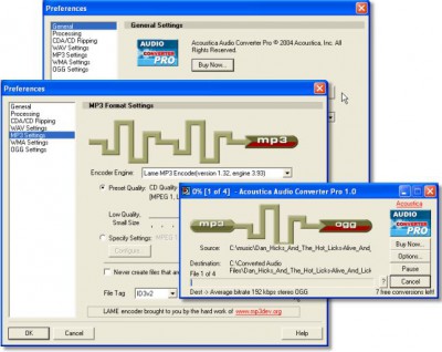 Acoustica Audio Converter Pro 1.0b22 screenshot Acoustica Audio Converter Pro 1.0b22 screenshot