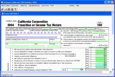 AcQuest California 100 Solution 2004 1.00 screenshot AcQuest California 100 Solution 2004 1.00 screenshot